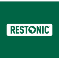Restonic logo on a green background.